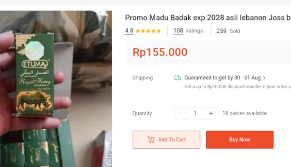 harga madu Etumax
