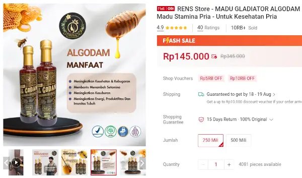 harga madu al godam