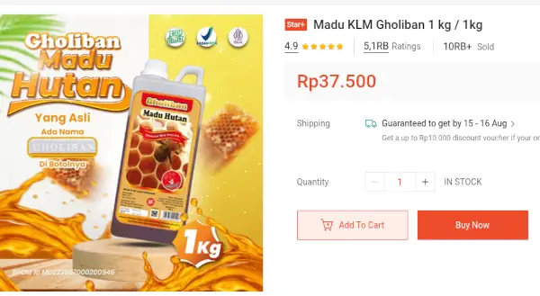 harga madu gholiban
