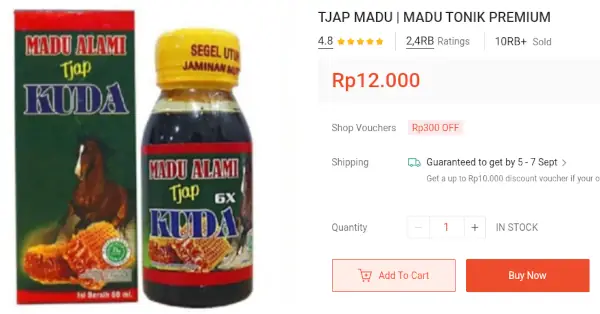 harga madu cap Kuda