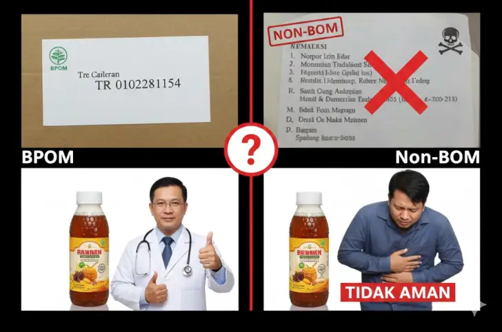 cara membedakan madu kuat bpom dengan non bpom