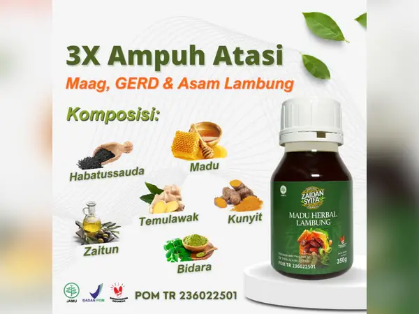 komposisi madu Zaidan Syifa